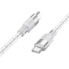 Cablu Hoco X99 Crystal 60W charging data cable Type-C to Type-C (1m) [Grey]