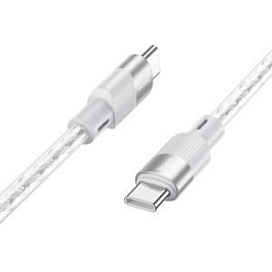 Кабель Hoco X99 Crystal 60W charging data cable Type-C to Type-C (1м) [Grey]