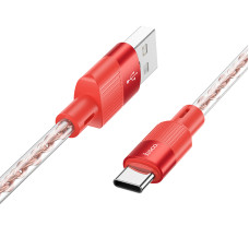 Кабель Hoco X99 Crystal junction silicone charging data cable Type-C (1м) [Red]