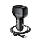 Авто-зарядка Hoco Z36 Leader 2 USB + Кабель Lighting (2.4A) [Black]