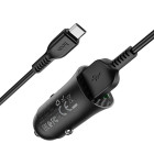 Авто-зарядка Hoco Z39 Farsighted + Кабель Micro USB (QC3.0) [Black]