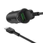 Авто-зарядка Hoco Z39 Farsighted + Кабель Micro USB (QC3.0) [Black]