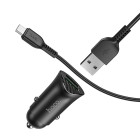 Incarcator auto Hoco Z39 Farsighted + Cablu Micro USB (QC3.0) [Black]