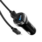 Авто-зарядка Hoco Z40 Superior + Кабель Lightning (2.4A) [Black]