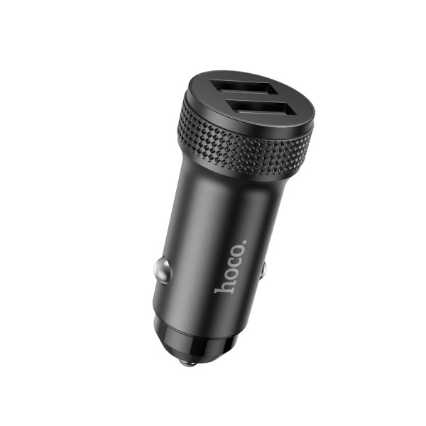 Авто-зарядка Hoco Z49 Level Dual port [Black]