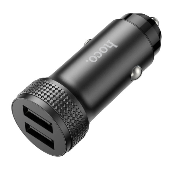 Авто-зарядка Hoco Z49 Level Dual port [Black]