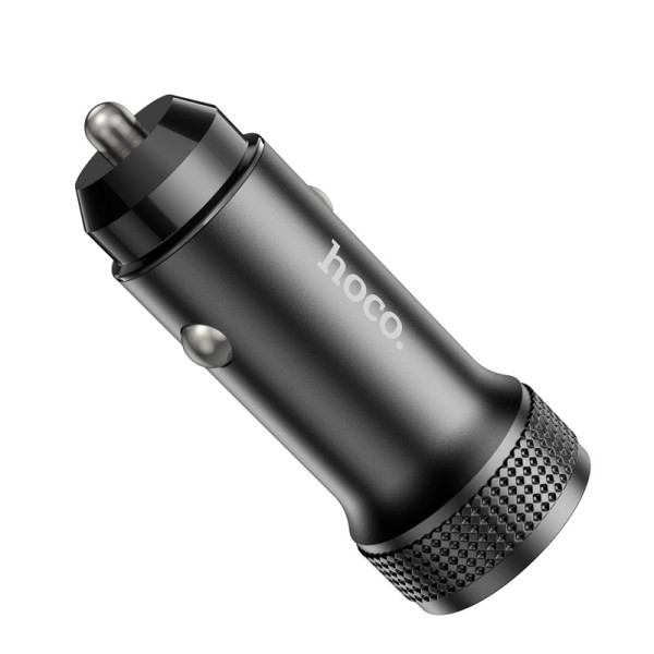 Incarcator Auto Hoco Z49A Level single port (QC3,0)[Black]