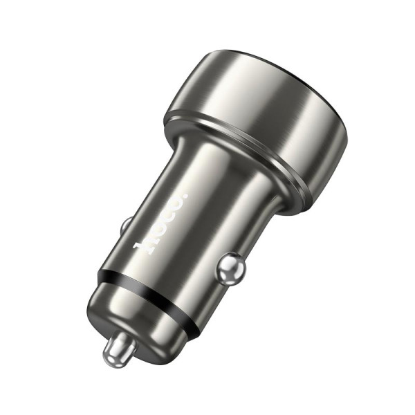 Incarcator auto Hoco Z50 Leader dual port (PD30W+QC3.0) [Metal-Gray]