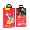 Incarcator auto Hoco Z50 Leader dual port (PD30W+QC3.0) [Metal-Gray]