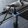 Incarcator auto Hoco Z54 Prosperous dual-port car charger [Metal Grey]