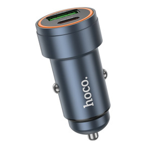 Incarcator auto Hoco Z57A Glorious PD30W+QC3.0 car charger [Metal Grey]