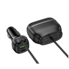 Авто зарядка Hoco Z59 Rank 48W dual port PD30W+QC3.0 dual cigarette lighter slot car charger [Black]