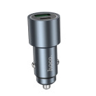 Авто зарядка Hoco Z60 Bloom 48W dual-port PD30W+QC3.0 multi-protocol car charger [Metal Gray]