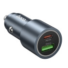 Авто зарядка Hoco Z60 Bloom 48W dual-port PD30W+QC3.0 multi-protocol car charger [Metal Gray]