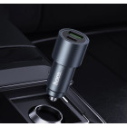 Авто зарядка Hoco Z60 Bloom 48W dual-port PD30W+QC3.0 multi-protocol car charger [Metal Gray]