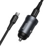 Incarcator auto Hoco Z62A Energy single port PD30W car charger set(C to C) [Metal Grey]