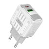 Incarcator de retea Hoco C135A Charm single port (PD20W+QC3.0) [White]