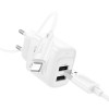 Incarcator de retea Hoco C141A Smart dual-port charger set iP [White]