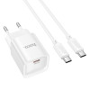 Зарядное устройство Hoco C146A Charm single port charger set Type-C to Type-C (PD20W) [White]
