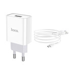 Incarcator de retea Hoco C81A Asombroso + Cablu Micro USB (2.1A) [White]