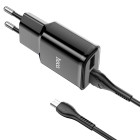 Incarcator de retea Hoco C88A Star round + Cablu Micro USB (2.4A) [Black]