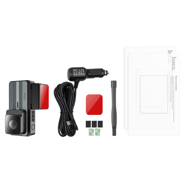 Видеорегистратор Hoco DV11 driving recorder 2K display GPS [Silvery-Gray]