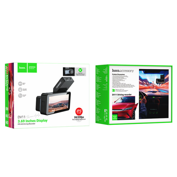 Видеорегистратор Hoco DV11 driving recorder 2K display GPS [Silvery-Gray]