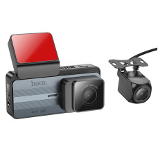 Camera Auto Hoco DV12 driving recorder 2K display GPS (with rear camera) [Silvery-Gray]