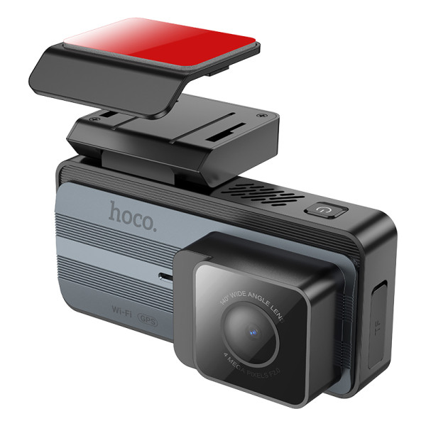 Видеорегистратор Hoco DV12 driving recorder 2K display GPS (with rear camera) [Silvery-Gray]