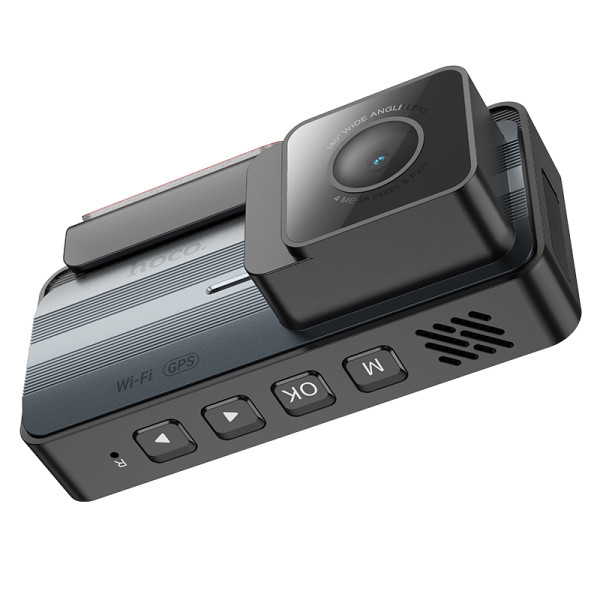 Видеорегистратор Hoco DV12 driving recorder 2K display GPS (with rear camera) [Silvery-Gray]