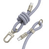 Cablu Hoco GH7 Elegant series adjustable messenger lanyard Type-c to Type-C (rechargeable) [Denim-Blue]