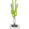 Кабель Hoco GH7 Elegant series adjustable messenger lanyard Type-c to Type-C (rechargeable) [Fluorescent-Green]