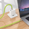 Кабель Hoco GH7 Elegant series adjustable messenger lanyard Type-c to Type-C (rechargeable) [Fluorescent-Green]