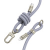 Cablu Hoco GH7 Elegant series adjustable messenger lanyard Type-c to IP (rechargeable) [Denim-Blue]