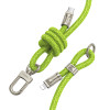 Cablu Hoco GH7 Elegant series adjustable messenger lanyard Type-c to IP (rechargeable) [Fluorescent-Green]