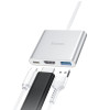 Адаптер Hoco HB14 Easy use Type-C adapter(Type-C to USB3.0+HDMI+PD) [Silver]