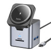 Беспроводная зарядка Hoco HB49 Effortless 9-in-1 wireless fast charging desktop station [Metal-Gray]