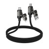 Cablu Hoco U151 Goldsmith 240W 4-in-1 charging data cable USB/C to iP/C [Black]