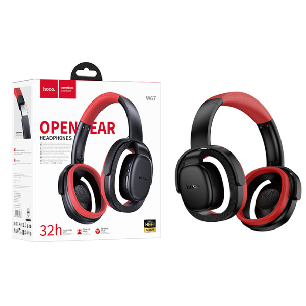 Casti Wireless Hoco W67 Rhyme open BT headphones [Black]