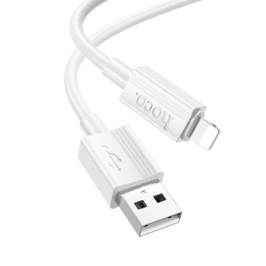 Cablu Hoco X107 charging data cable IP [White]