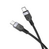 Cablu Hoco X109 60W silicone charging data cable Type-C to Type-C (L=3M) [Black]