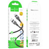 Cablu Hoco X109 60W silicone charging data cable Type-C to Type-C (L=3M) [Black]