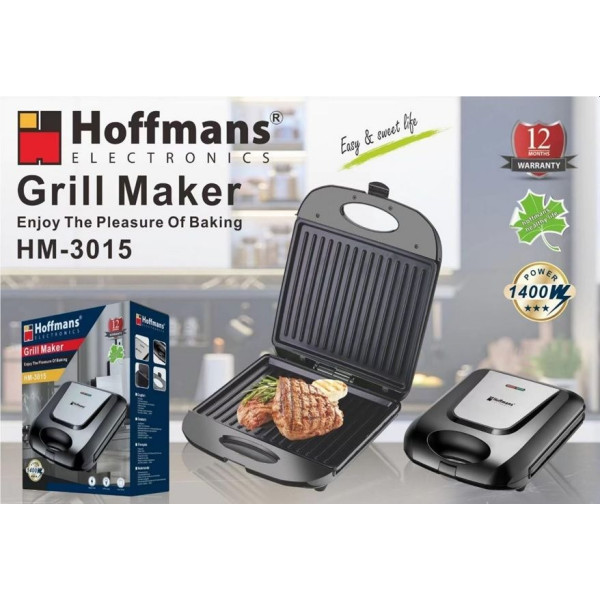 Grill electric Hoffmans HM-3015 sandwich maker [Black]
