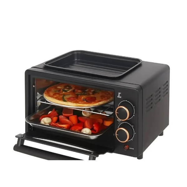 Cuptor electric Hoffmans HM-748 tabletop electric oven with timer for home 12L [Black]