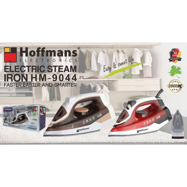 Fier de călcat cu abur Hoffmans HM-9044 electric steam iron [Red]