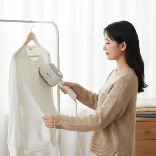 Abur portabil pentru haine Hoffmans HM-9054 vertical steam iron [White]