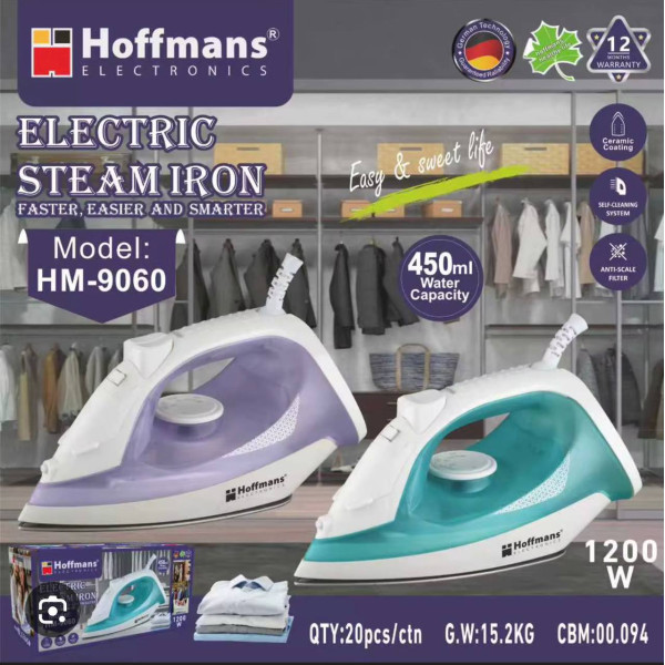 mașină de călcat cu abur Hoffmans HM-9060 electric steam iron [Blue]
