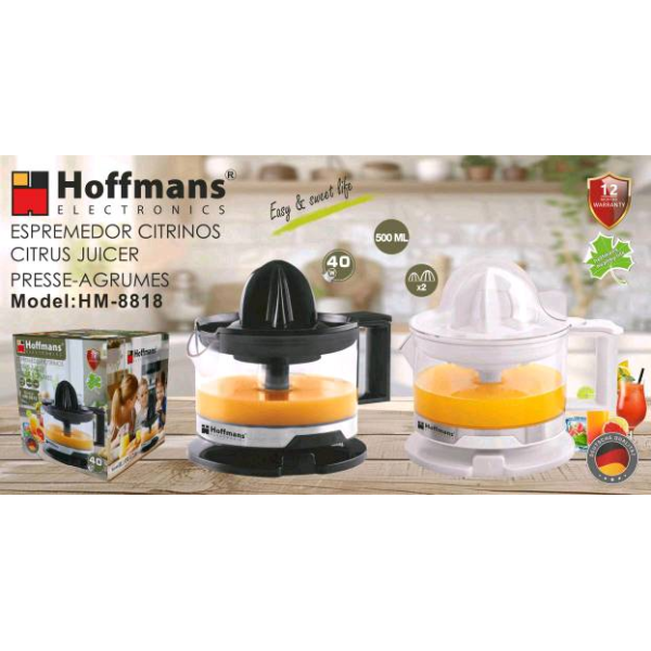 Storcător de citrice Hoffmans HM-8818 electric juicer 0.5L 40W [White]