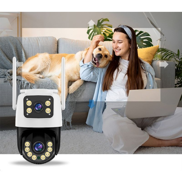 Cameră de supraveghere Jortan JT-8698QJ IP Surveillance Camera Wi-Fi Full HD 1080p [White]