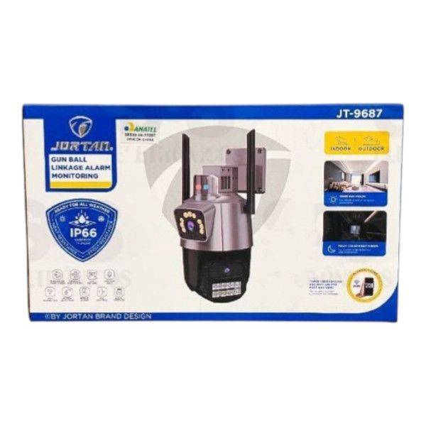 Supraveghere video Jortan JT-9687PRO WIFI КАМЕРА JORTAN 4MP(2MP + 2MP) [Silver]